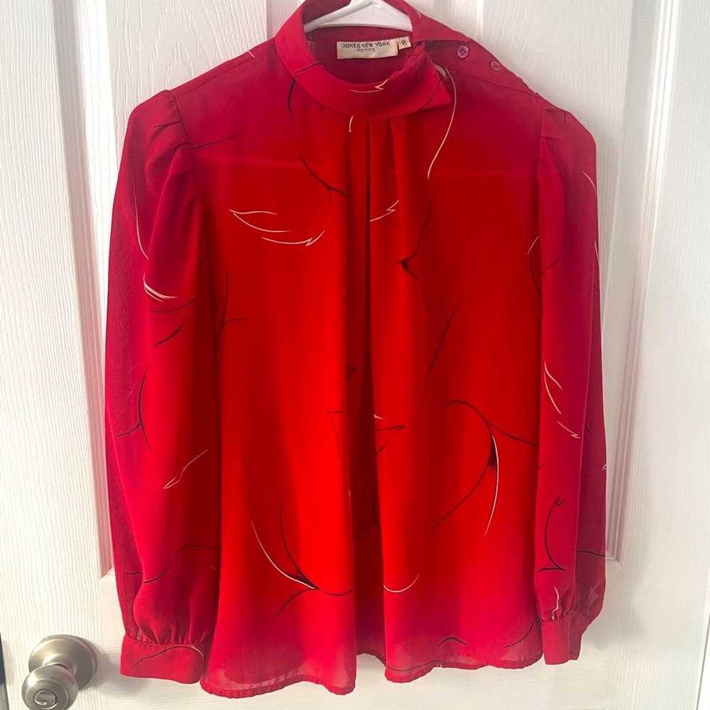 Jones New York Blouse red